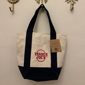 NWT Mini Canvas Tote Bag Trader Joe’s